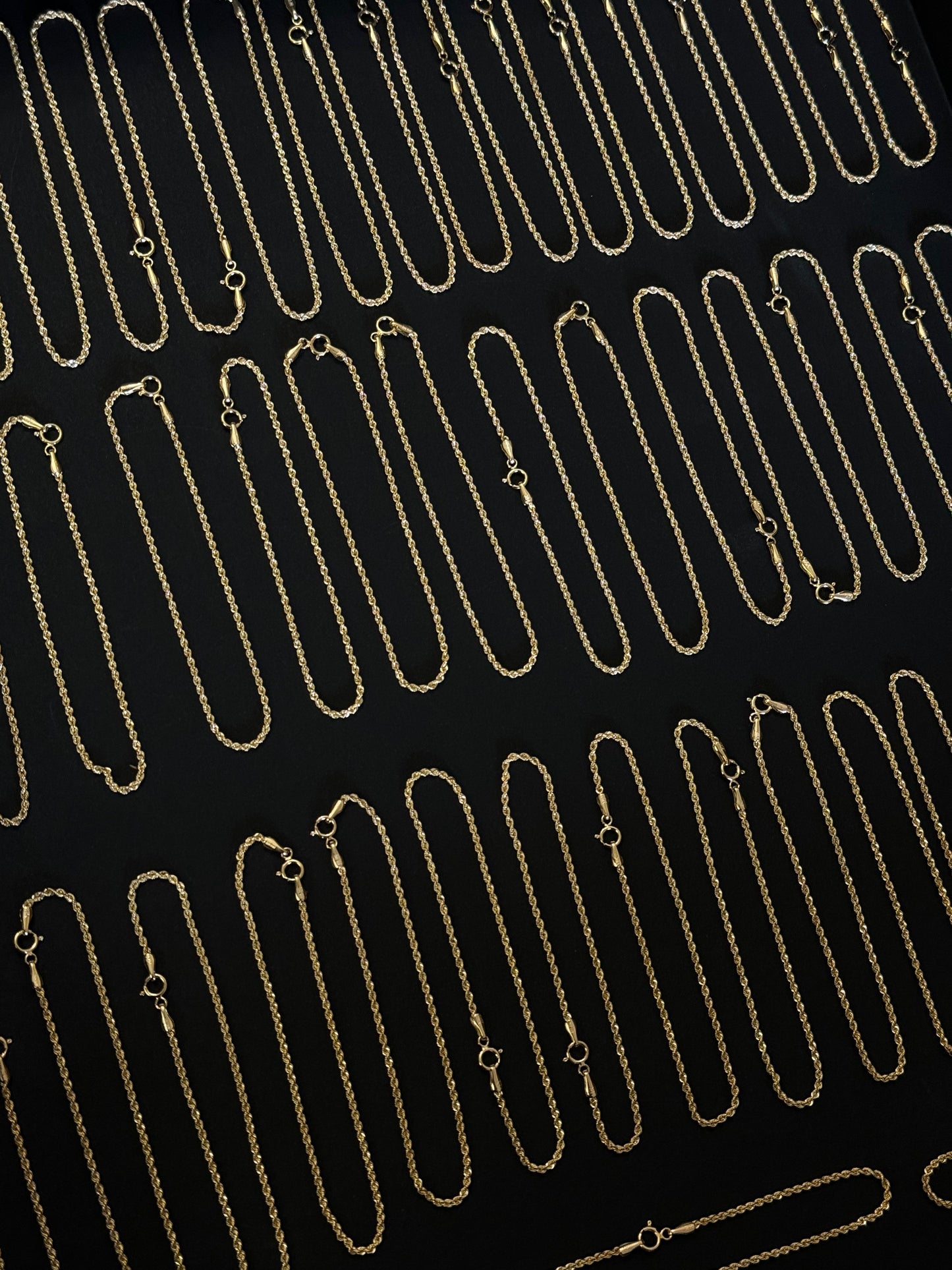Pulsos de oro Solido 14k tejido torzal