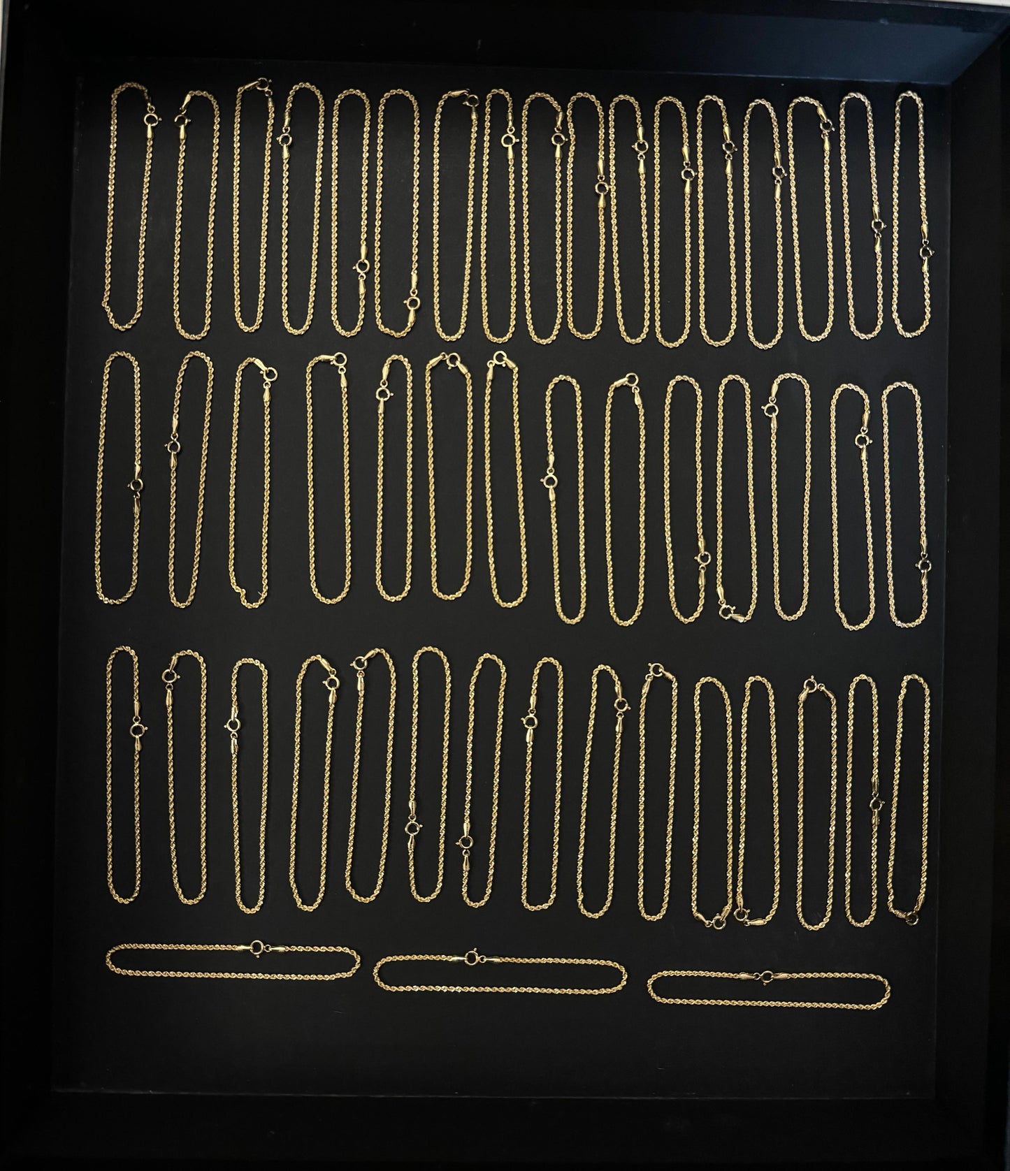 Pulsos de oro Solido 14k tejido torzal