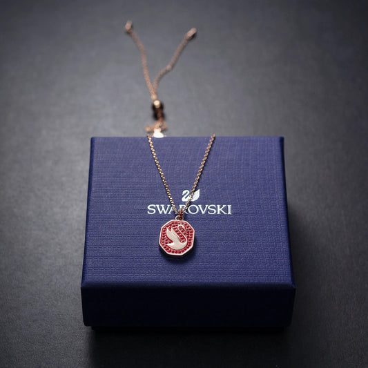 Collar Swarovski Cisne Rojo
